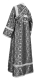 Subdeacon vestments - Vasilia metallic brocade B (black-silver) back, Standard design