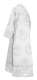 Subdeacon vestments - Vologda Posad metallic brocade B (white-silver) back, Standard design
