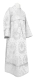 Subdeacon vestments - Vologda Posad metallic brocade B (white-silver), Standard design