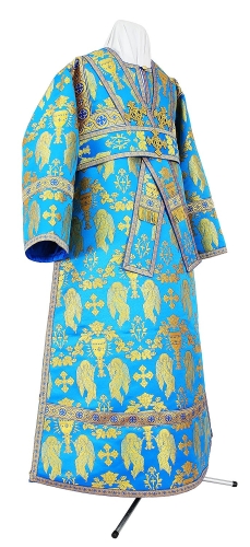 Subdeacon vestments - metallic brocade BG1 (blue-gold)