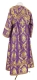 Subdeacon vestments - Royal Crown metallic brocade BG1 (violet-gold) (back), Standard design