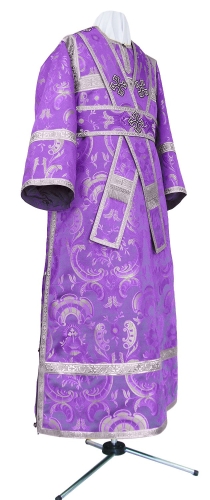 Subdeacon vestments - metallic brocade BG2 (violet-silver)