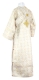 Subdeacon vestments - Straight Cross metallic brocade BG2 (white-gold) back, Premium design