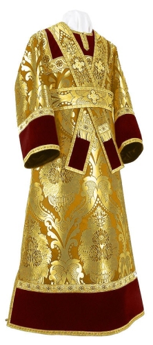 Subdeacon vestments - metallic brocade BG3 (yellow-claret-gold)