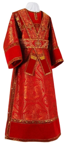 Subdeacon vestments - metallic brocade BG3 (red-gold)
