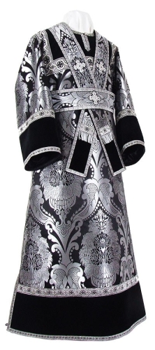 Subdeacon vestments - metallic brocade BG3 (black-silver)