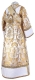 Subdeacon vestments - Samariya metallic brocade BG3 (white-gold) (back) with velvet inserts, Standard design