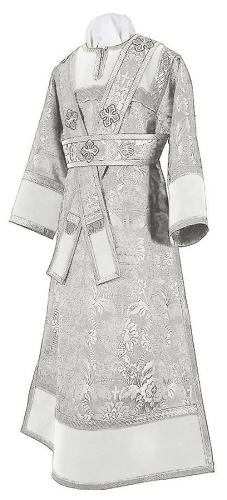 Subdeacon vestments - metallic brocade BG3 (white-silver)