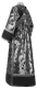 Subdeacon vestments - Vase metallic brocade BG4 (black-silver) (back) with velvet inserts, Standard design