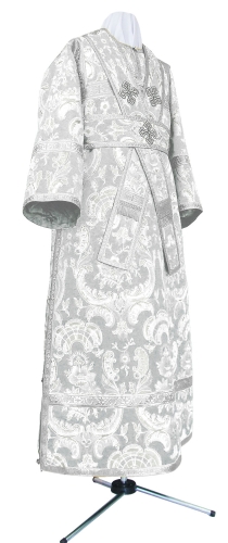 Subdeacon vestments - metallic brocade BG4 (white-silver)