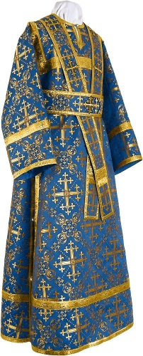 Subdeacon vestments - rayon brocade S2 (blue-gold)