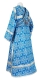 Subdeacon vestments - Smolensk rayon brocade S2 (blue-silver) (back), Economy cross design