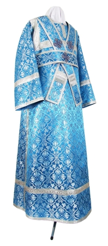 Subdeacon vestments - rayon brocade S2 (blue-silver)