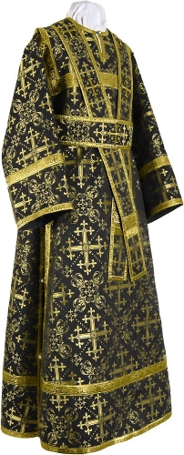 Subdeacon vestments - rayon brocade S2 (black-gold)