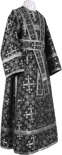 Subdeacon vestments - rayon brocade S2 (black-silver)