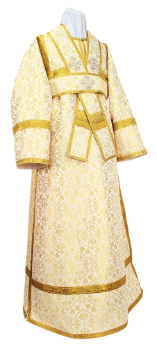 Subdeacon vestments - rayon brocade S2 (white-gold)