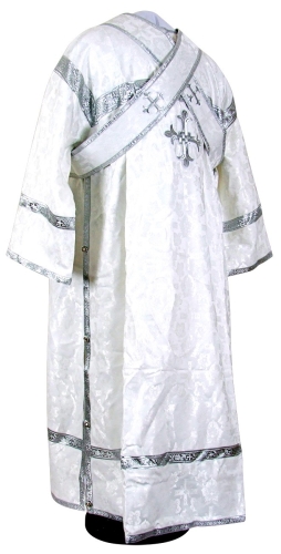 Subdeacon vestments - rayon brocade S2 (white-silver)