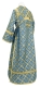 Subdeacon vestments - Ostrozh rayon brocade S3 (blue-gold) back, Standard design