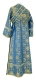 Subdeacon vestments - Salim rayon brocade S3 (blue-gold) back, Standard design