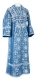 Subdeacon vestments - Salim rayon brocade S3 (blue-silver), Standard design