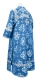 Subdeacon vestments - Kostroma rayon brocade S3 (blue-silver) back, Standard design