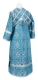 Subdeacon vestments - Nicea rayon brocade S3 (blue-silver) back, Economy design