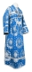 Subdeacon vestments - Nativity Star rayon brocade S3 (blue-silver), Economy design