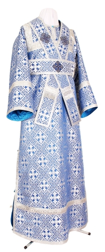 Subdeacon vestments - rayon brocade S3 (blue-silver)