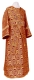 Subdeacon vestments - Floral Cross rayon brocade S3 (claret-gold), Standard design