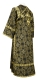 Subdeacon vestments - Altaj rayon brocade S3 (black-gold) back, Standard design