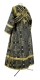 Subdeacon vestments - Iveron rayon brocade S3 (black-gold) (back), Standard cross design