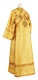 Subdeacon vestments - Canon rayon brocade S3 (yellow-gold with claret outline) (back), Standard design