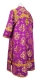 Subdeacon vestments - Kostroma rayon brocade S3 (violet-gold) back, Standard design