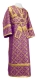 Subdeacon vestments - Ostrozh rayon brocade S3 (violet-gold), Standard design