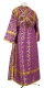 Subdeacon vestments - Old-Greek rayon brocade S3 (violet-gold) (back), Economy design