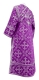 Subdeacon vestments - Soloun rayon brocade S3 (violet-silver) back, Standard design
