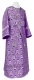 Subdeacon vestments - Floral Cross rayon brocade S3 (violet-silver) (back), Standard design