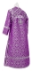 Subdeacon vestments - Dormition rayon brocade S3 (violet-silver) back, Standard design