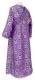 Subdeacon vestments - Floral Cross rayon brocade S3 (violet-silver) (back), Standard design