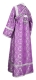 Subdeacon vestments - Vasilia rayon brocade S3 (violet-silver) back, Standard design