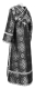 Subdeacon vestments - Vilno rayon brocade S3 (black-silver) back, Standard design