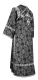 Subdeacon vestments - Altaj rayon brocade S3 (black-silver) back, Standard design