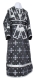 Subdeacon vestments - Belozersk rayon brocade S3 (black-silver) (back), Economy design