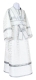 Subdeacon vestments - Cappadocia rayon brocade S3 (white-silver), Economy design