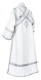 Subdeacon vestments - Cappadocia rayon brocade S3 (white-silver) (back), Economy design