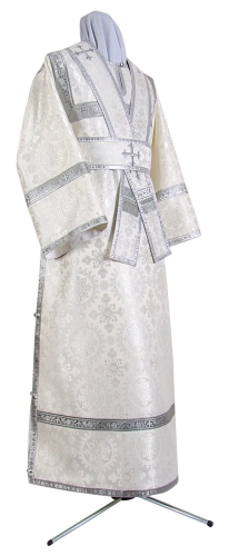 Subdeacon vestments - rayon brocade S3 (white-silver)