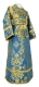 Subdeacon vestments - Sloutsk rayon brocade S4 (blue-gold), Standard design