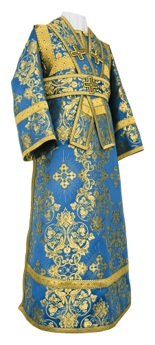 Subdeacon vestments - rayon brocade S4 (blue-gold)