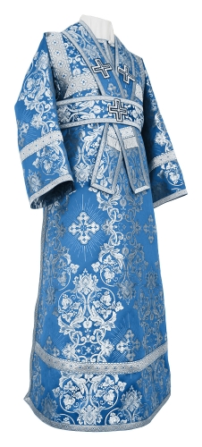 Subdeacon vestments - rayon brocade S4 (blue-silver)
