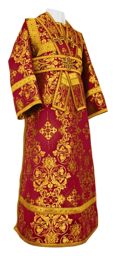 Subdeacon vestments - rayon brocade S4 (claret-gold)